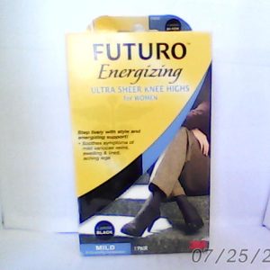 Futuro Energizing Ultra Sheer Knee High Socks For Women Mild (L) 71015-Black