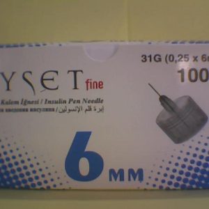 Ayset Fine Insulin Pen Needle 31G 6mm 100 Pcs