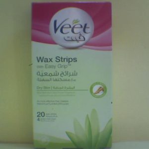 Veet Legs & Body Wax Strips (Dry) 20 Pcs +Wipes 4 Pcs
