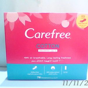 Carefree Cotton Unscented Pantyliner 76 L/Pads