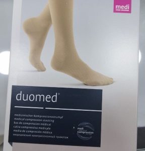 Medi Duomed/1 Calf Length Open Toe Stocking M-Beige Del