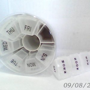 Circular Weekly (Day & Time) Pill Box  N..AC 15/9/2025
