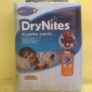 Dry Nites For Boy (3-5) Yrs 16 Under Wear Diapers -Spiderman..All Exp Ab,H,W,R,Ja Discont..