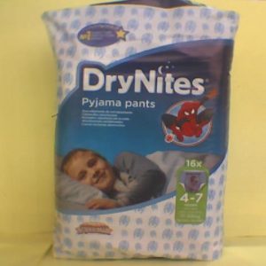 Dry Nites For Boy (4-7) Yrs 16 Under Wear Diapers -Spiderman..All Exp Ab,H,W,R,Ja