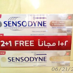 Offer Sensodyne Multi Care & Whitening T/P 50ml Buy 2 Get 1 Free^^1