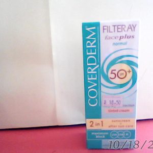CoverDerm Filteray Plus 2 In 1 Sunblock Spf 50+ Light Tinted Cream (Normal Skin ) 50ml