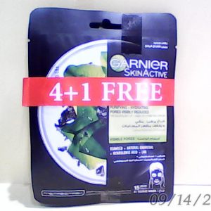 Offer Garnier Skin Active Pure Charcoal Tissue Mask 4+1 Free ^^1
