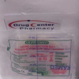 Ultramed Urine Collection Bag With Non Return Valve With T Connector 2000ml