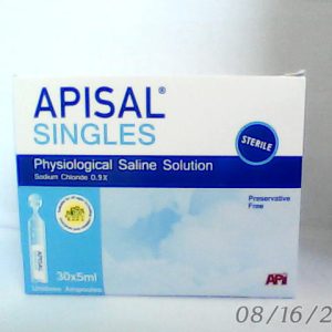 N.1.A 2/11/2025 Apisal Singles U/D Normal Saline 30 Amp