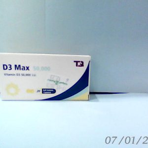 D3 Max 50,000 IU 20 Cap $Temp.2-3,7