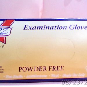 Vinyl (Powder Free) Gloves 100 Pcs - M ازرق شفاف