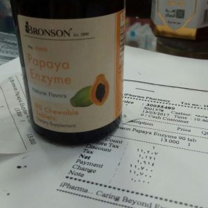 Bronson Papaya Enzyme 90 Chew Tab