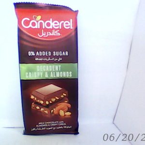 Canderel Decadent Crispy & Almonds S/F Chocolate Bar 100g