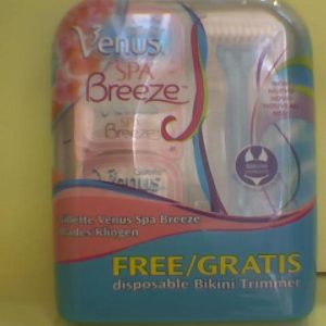 Gillette Venus Spa  Breeze 2 In 1 Women Razor +2 Shaving Gel Bars