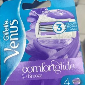 Gillette Venus Comfortglide Breeze Refillable Women Razor Head Refiller 4 Pcs