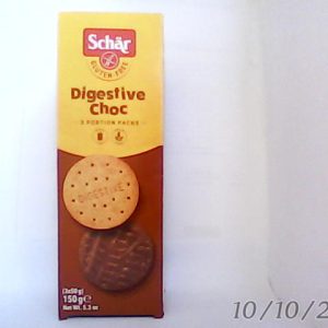 Schar Digestive Choc G/F Biscuits 150g N..A 12/1/2023