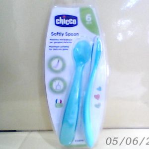 Chicco Silicone Softly Spoon Bi-Pack 6m+ 6828.21 - Boy N..AC10/4/2025