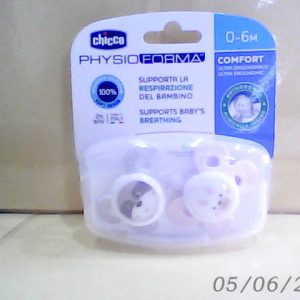 Chicco Physio Forma Comfort Silicone Soother/Pacifier 2-6m 2 Pcs- Girl