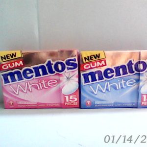 Mentos White S/F Gum Blisters 15 Pcs    جميع النكهات