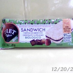 Diet Radisson G/F Organic Rice Cake With Chocolate & Hazelnut 20g