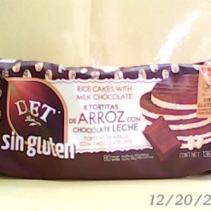Diet Radisson G/F Rice Cakes With Milk Chocolate 135 g N..A  14/11/2021