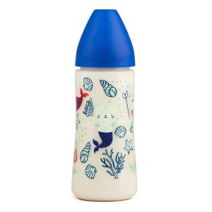 Suavinex Silicone Anatomical F/Bottle 360 ml 6m+ 43335 - Blue Mermied