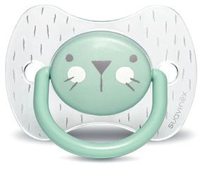 Suavinex Premium Physiological Silicone Whiskers Soother/Pacifier 6-18m 68345 - Green Cat