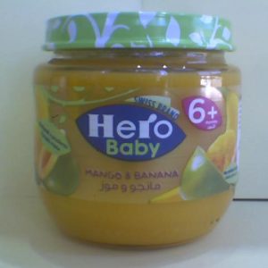 Hero Baby Mango & Banana Food Jar 125g^^1