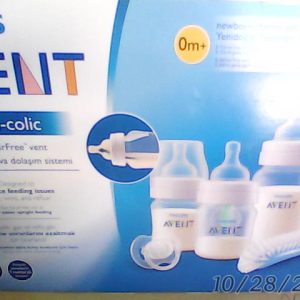 Avent Anti-Colic Newborn Starter Set (F/Bottle + Soother+ Brush + Air Free Valve) 0m+ SCD807/00 N..A 22/8/2024