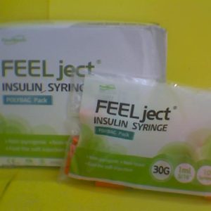 Feel Ject Insulin Syringe 30G 1ml 100 Pcs