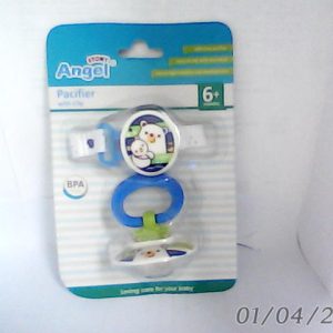 Stony Angel Silicone Soother/Pacifier With Clip 6m+ -15139