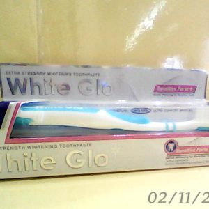 White Glo Sensitive Forte+ Whitening T/P 100 ml + Gentle Flosser T/B Free $Temp.2